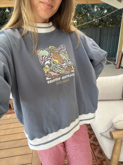 Blue Road Trip Australia Jumper