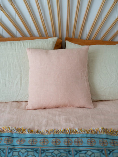 100% Hemp Cushion Cover Blush