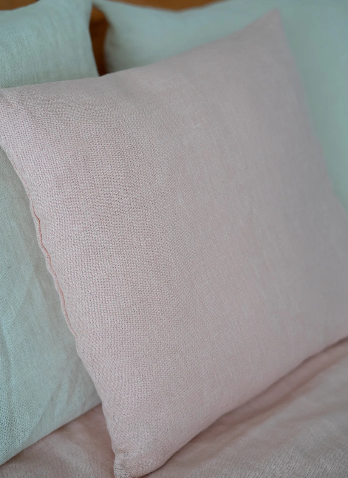 100% Hemp Cushion Cover Blush