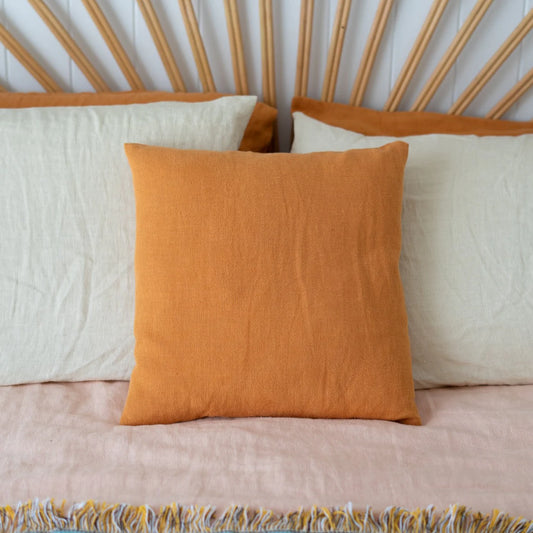 100% Hemp Cushion Cover Terracotta